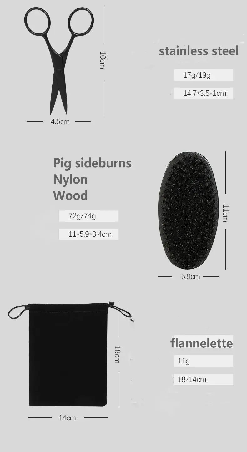 Kit de barbe en bois.