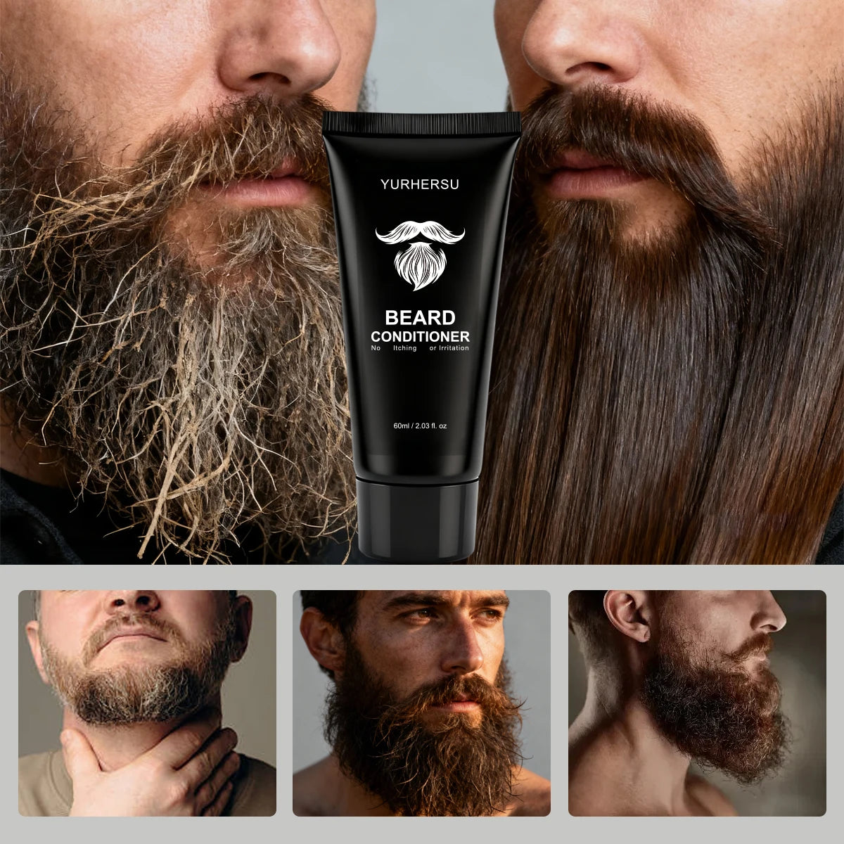 Baume à barbe sans rinçage.